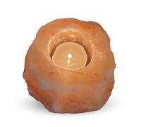 Himalayan Salt Candle Tealight Holder - Natural Pink Rock Crystal Lamp for Home Décor & Aromatherapy | 1 Pc by NaturalKrafts, Punjab, Pakistan - Gift Box Packaging