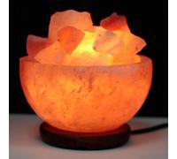 Himalayan Salt Fire Bowl Lamp - 15Cm X 9Cm, Air Purifying Crystal Light