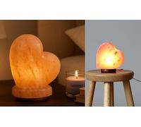 Himalayan Salt Lamp Heart Shape Pack of 2, Large Size, 3.5 KG small size 0.650 KG, Large UK Plug Corded, small USB cable and change colours red, blue, orange green, Total package weight 4KG.