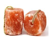 Himalayan Salt Lick on Rope for Horse, Deer, Goat, and Livestock Animals - Natural Minerals and Trace Elements Himalayan Salt Block 2 Pack (2-3kg)