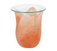 Himalayan Salt Tulip Flower Shaped Oil Burner - 13cm x 9cm (1 Pc.) - Unique & Sophisticated Piece - Natural Fragrance & Soothing Ambience - Ideal for Home Decor
