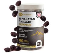 Himalayan Shilajit Gummies 3000mg with KSM-66 Ashwagandha, Vitamin B6 & B12 - 60 Vegan Gummies - Energy & Vitality Support for Men & Women - Blackcurrant Flavour (Made in the UK by Prowise)
