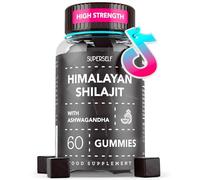 Himalayan Shilajit Gummies with Ashwagandha - High Potency Shilajit with Turmeric & Ashwagandha 2500mg- Natural Energy Boost for Men & Women - Rich in Fulvic Acid - 60 Gummies