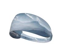 Himalayan Wind Print Non-Slip Elastic Running Headband, Sweat Absorbing Stretchy Hair Bands For Gym Yoga, Soft Skin-Friendly Foldable Workout Headband
