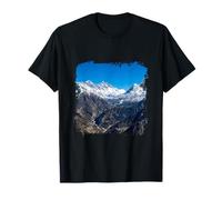 Himalayas Nepal Snowy Peaks Mountain Landscape Scene T-Shirt