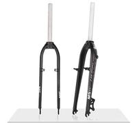 HIMALO 26/27.5" MTB Rigid Fork 1-1/8" Straight Steerer Mountain Bike Fork Disc/V Brake QR Aluminum Alloy Hard Fork Threadless Ultralight (Color : White)
