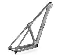HIMALO 27.5/29er Mountain Bike Frame Carbon Fibre 15/17/19/21'' XC Hardtail MTB Frame BOOST Thru Axle 12x148mm Internal Routing Disc Brake, Gray(21'')