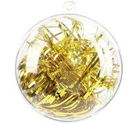 himaly 20Pcs 8cm Christmas Clear Baubles, Empty Plastic Baubles to Fill