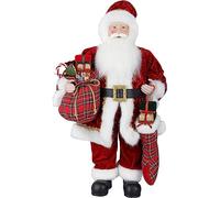 himaly Santa Claus Figure, Standing Father Christmas Figures, 60cm/ 24inch | Christmas Figures Traditional with Gift Sack, Holiday Party Home Ornament Decoration