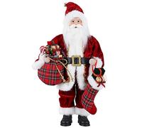 himaly Santa Claus Figure,Standing Father Christmas Figures Traditional with Gift Sack,Holiday Party Home Ornament Decoration,43cm/ 17inch