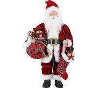 himaly Santa Claus Figure,Standing Father Christmas Figures Traditional with Gift Sack,Holiday Party Home Ornament Decoration,43cm/ 17inch