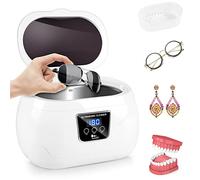 himaly Ultrasonic Jewellery Cleaner Sonic Cleaner 600ml 35W 40khz Machine with Basket Cleaning Stand for Jewelry Ring Earring Necklace Glasses Watch Coins Dentures