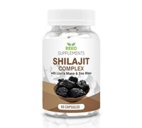 Himalyan Shilajit Sea Moss Lions Mane Capsules | Premium Mineral-Rich Herbal Blend | Natural Vitality & Focus Support | Wildcrafted Sea Moss & Organic Lions Mane | 60 Vegan Capsules 70% Fulvic Acid