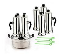 HIMANSH STORE Stainless Steel 4 in 1 Puttu Maker with Steamer Plate, Puttu Vessel, Puttu Maker Pressure Cooker