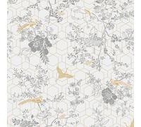 Himara Lipsy Geometric Wallpaper in Grey Himara Grey
