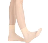 Himcus Girls Ballet Socks 3-Pack Kids Seamless Dance Socks Soft Breathable(Ballet Skin,M)