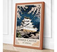 Himeji Castle in Spring Canvas Wall Art Print 30x20 Inch