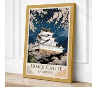 Himeji Castle in Spring Canvas Wall Art Print 30x20 Inch
