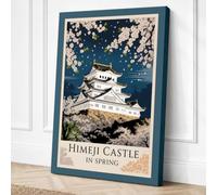 Himeji Castle in Spring Canvas Wall Art Print 30x20 Inch