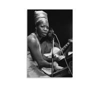 HIMGZXGWQ Nina-Simone-singer Poster Decorative Painting Canvas Wall Art Living Room Poster Bedroom Painting Wall Art Picture Print Modern Family Room Decor 08 x 12 Inches (20 x 30 cm)