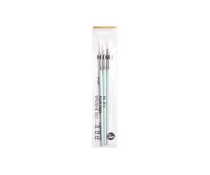 HIMI Brush Set of 3, Includes 1 Filbert Brush, 1 Flat Brush, 1 Round Brush, Green Edition, Beginner Paint Brushes Set, Acrylic, Gouache Painting, Soft Blends, Bold Strokes, Fine Details