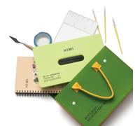 HIMI Gouache Paint Set, 80 Pcs Professional Art Supplies Set with 72 Paints, 3 Brushes, Palette, Drawing Knife, Gouache Pad, Foldable Buaket,Go Pack, Great Kit for Artist, Beginner, and Adults