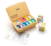 HIMI Gouache Paints Set 12 Colours 12 ml Metallic Gouache Paint Jelly Cup Design, Non Toxic Paint for Canvas and Paper, Art Supplies for Professionals and Beginners