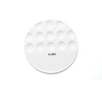 HIMI Round Palette 220 x 220 mm, Plastic Palette For Acrylic, Gouache, Watercolour, Mixing Paint Colours Effortlessly, Essential Art Accessories, Artist Painting, Reusable Tray Dish, Art Tools