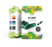 HIMI Twin Cup Gouache Set, 12 Nature Landscape Colours, Apple Green Case, Painting, Art Set for Artists, Paint, Brush, Paints Supplies, Travel Artist Gift, Mini Art Paint Essentials