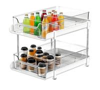 Himifuture 2 Tier Bathroom Counter Organiser, Vanity Tray, Perfume Organiser Cosmetic Makeup Storage Shelf, Bathroom Skincare Organisation Counter Shelf for Cosmetics, Toiletries, Lotions, Under Sink