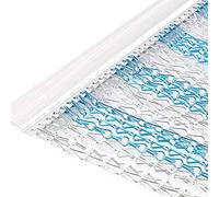 Himifuture 90 * 200cm Aluminium Chain Curtain Metal Door Fly Screens Insect Control Curtain for Doorways Insect Blinds Pest, Blue & Silver