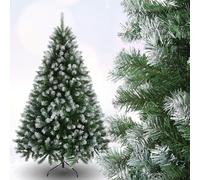 Himimi Snow Dusted Christmas Tree 6ft, Frosted Artificial Xmas Tree with 1000 PVC Snow Accents Tips, Realistic Green Fir Branches, Christmas Decorations for Home Office Party Holiday Winter Decor