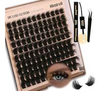 Himirell Lash Clusters Wispy Natural Individual Lashes 140Pcs 5D Cluster Eyelash Kit Individual Volume Eyelashes with Tweezers, Bond and Remover DIY Lash Extension Kit for Self Use