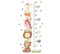 HIMKI Height Chart for Children - Wall Sticker Children's Room - Children's Height Chart Wall Sticker Forest Animals Wall Sticker for Child Growth - Gifts for Boys & Girls - Scale Measures 50-150 cm