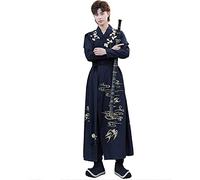 HIMKSRE Women's Retro Ancient Chinese Style Traditional Costume Hanfu Dresses Tang Suit Ladies Skirt Cosplay Kung Fu Kimono(D,3XL)