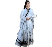 HIMKSRE Women's Retro Ancient Chinese Style Traditional Costume Hanfu Dresses Tang Suit Ladies Skirt Cosplay Kung Fu Kimono(E-man,3XL)