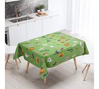 Himlaya Halloween Tablecloth Decorations, 3D Print Table Cloths Rectangular Wipe Clean Square Waterproof Stain Proof Oil-Proof Table Cover for Garden Kitchen Party (Candle,140x140cm)