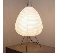 Himmel Rice Paper Table Lamp 3000K, White, Including Handmade Round Japanese Akari Lamps, Desk Lamp with Wabi Sabi Paper Shade for Bedroom