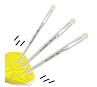 Himmlfel Dry brush Set,3 Size Dry Brush Miniature Painting,Professional Dry Brushes for Citadel Game Model,Large Medium Detailed Model,Warhammer,Hobby Art Paint Brushes for Artist and Beginner (White)
