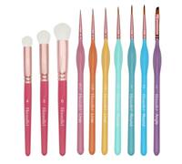 Himmlfel Fine Paint Brushes Dry Brush, 10 Pcs Miniature Brush Drybrush Set | Model Paint Brush Dry Brush for Watercolour, Acrylic, Gouache Painting,Warhammer 40k, Citadel, Model, Fine Detail, Miniature