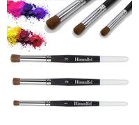 Himmlfel Pastel Painting Brush Set,3 Pcs Blending & Smoothing Brushes for Chalk Pastels,Oil Pastels,Charcoal,Crayons, Beginner & Artist Tools for Blending Soft Pastels,Dry Brush