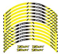HIMNIL Motorcycle Thick Edge Outer Rim Sticker Stripe Wheel Decals For TMAX 500 530 TMAX500 TMAX530 Rim Decals (Color : 9)