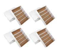 HIMOMO 4 Pack Card Storage Box, 3700 Count Trading Card Storage Box White Sports Storage Cards Box Organizer Sorting Tray Cases Box for Storing Protecting and Organizing Soccer Cards
