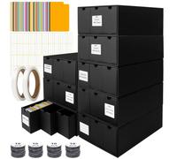 HIMOMO Card Holder Box for 14000+ Cards, Deck Box for MTG Cards with 60 Label Dividers and Adhesive Tape, Trading Card Box for Toploader,TCG, MTG, PTCG Cards