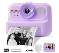 HiMont Kids Camera Instant Print, 1080P Instant Print Camera for Kids with 32GB Card & 3 Rolls Print Paper, Selfie Kids Digital Camera, Funny Kids Toys Gifts for Boys & Girls Age 3-12 (Purple)