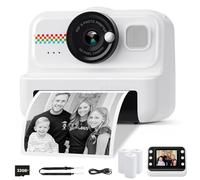 HiMont Kids Camera Instant Print, 1080P Instant Print Camera for Kids with 32GB Card & 3 Rolls Paper, Selfie Digital Camara, Funny Toys Gifts for Boys & Girls Age 3-12 (Black)
