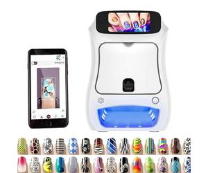 Himopuer Nail Printer Digital Nail Art Machine,Automatic 3d Smart Diy Art Nailer, Impresora De UñAs,Fingernail Printer-2026 New Upgrade Touch Screen/Drying,App Control/Automatic Recognize Shape/Fast