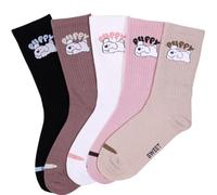 Himozoo 5 Pairs - Cute Women'S Socks, Cute Animal Crew Socks In Multiple Colors, Dog/Cat/Panda Sock,An Excellent Gift Choice For Beautiful Girls Who Love Cute Animals (Multicolor Puppy)