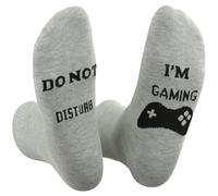 Himozoo Do Not disturb, I am Busy gaming Socks Luxury Cotton Novelty Socks - Perfect Gag Gift or Funny Birthday Present Idea (UK, Alpha, M, L, Regular, Regular, Grey)