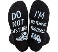 Himozoo Funny Socks for Men,Do Not Disturb Sock-Thanksgiving Christmas Birthday Gift Socks, Novelty Gifts Ideas for Football Or F1 Lovers, Size 7-11 (Black-football)